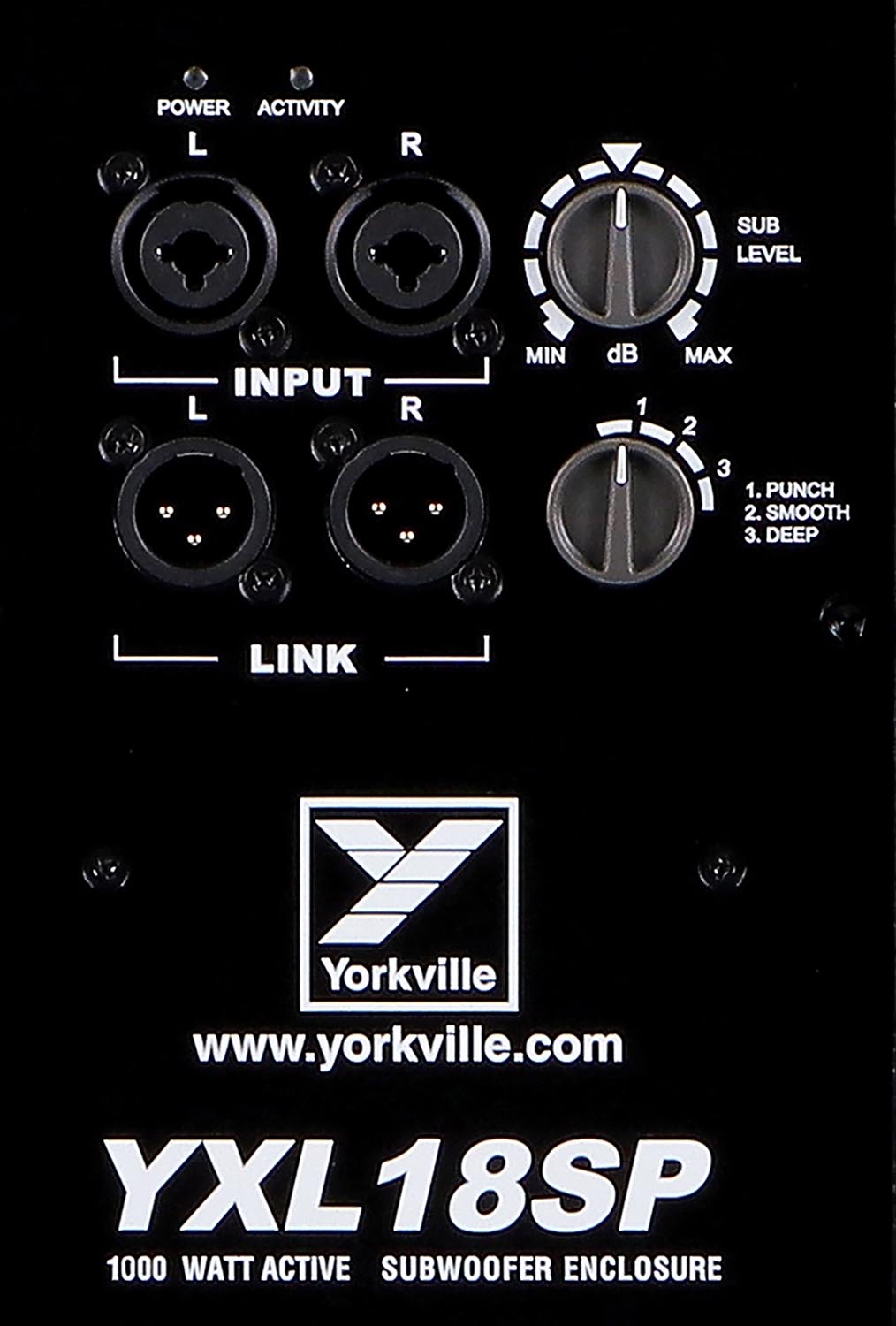 Yorkville YXL18SP Caisson de basses alimenté 1000 watts 18"