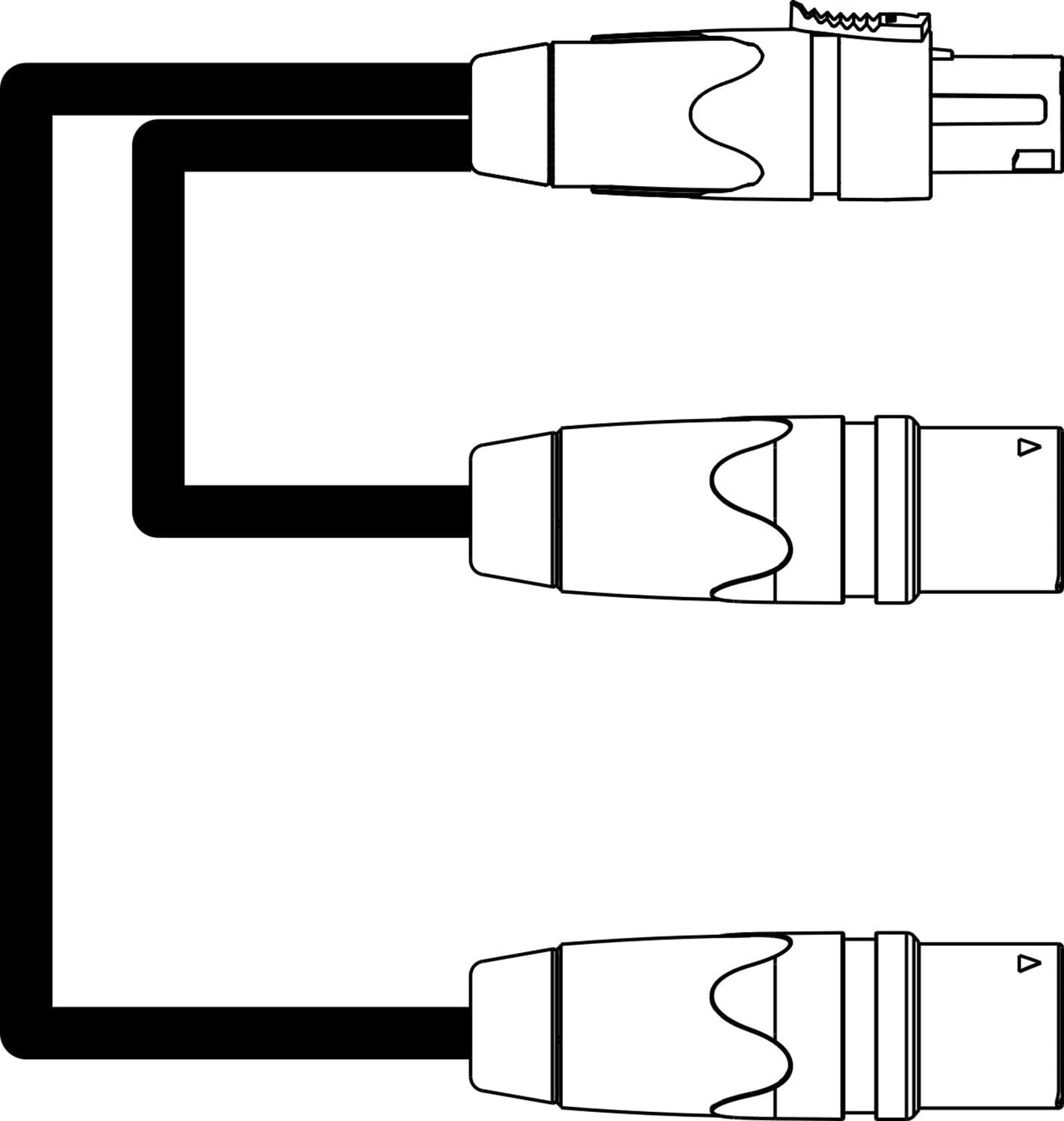 D&B Audiotechnik Z2292.002 T Splitset NLT4 F/M Speaker Cable - PSSL ProSound and Stage Lighting