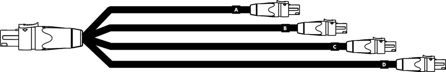 D&B Audiotechnik Z5344.001 Adapter - NLT8F to 4x NLT4F - PSSL ProSound and Stage Lighting