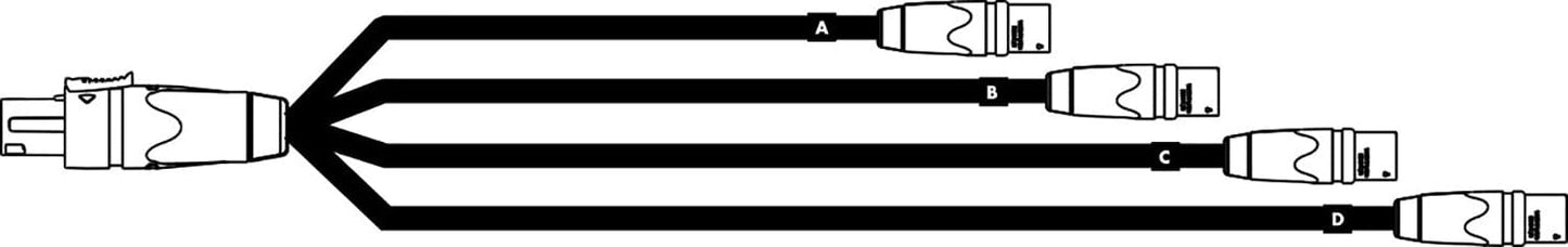 D&B Audiotechnik Z5344.002 Adapter - NLT8F to 4x NLT4M - PSSL ProSound and Stage Lighting