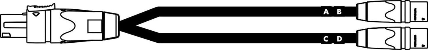 D&B Audiotechnik Z5348.002 Adapter - NLT8F to 2x NLT4M - PSSL ProSound and Stage Lighting