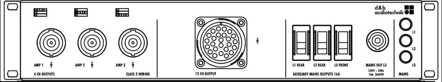 D&B Audiotechnik Z5566.001 Mains Power Distribution / LS Connector Panel - PSSL ProSound and Stage Lighting