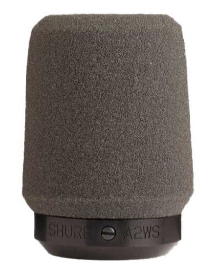 Shure A2WS-GRA Locking Replacement Foam Windscreen for 545 Series / SM57 Microphones - Gray - PSSL ProSound and Stage Lighting