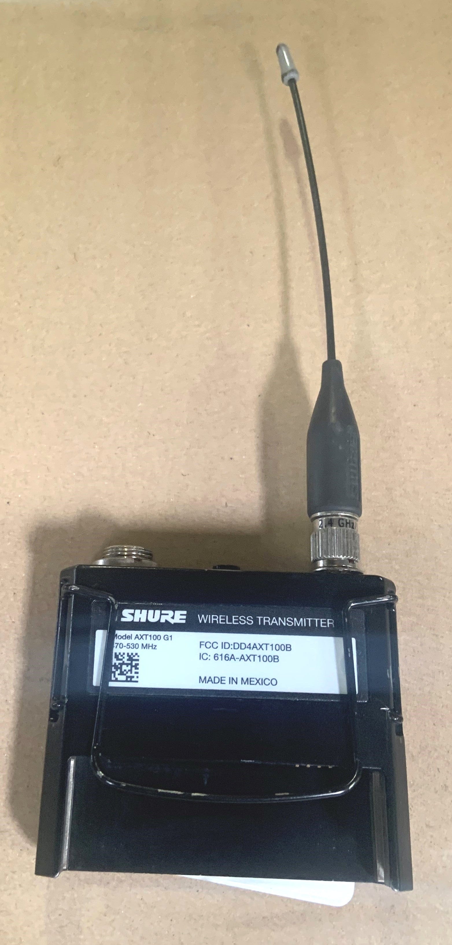 Shure AXT100 G1 Transmitter Belt Pack 470-530 Megahertz