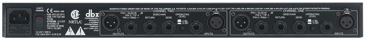 dbx 1066 Dual-Channel Compressor Limiter Gate - Solotech