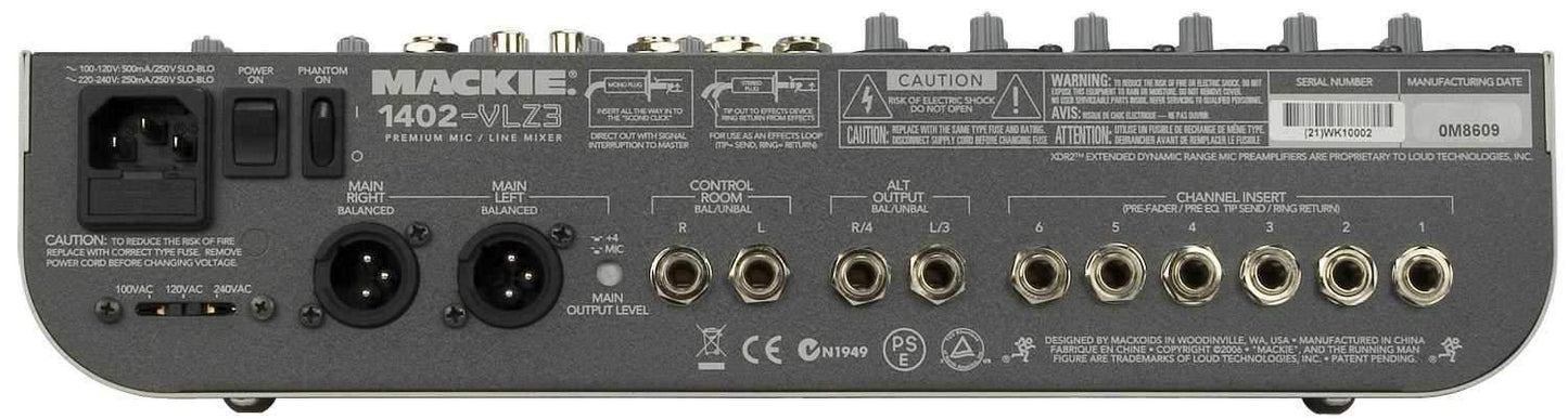 Mackie 1402-VLZ3 Premium 14-Ch Compact Mixer - Solotech