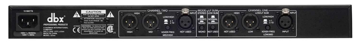 DBX 223XS Stereo 2 Way Stereo PA Crossover - Solotech