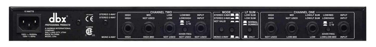 DBX 234S Stereo 2/3 Way, Mono 4-Way Crossover - Solotech