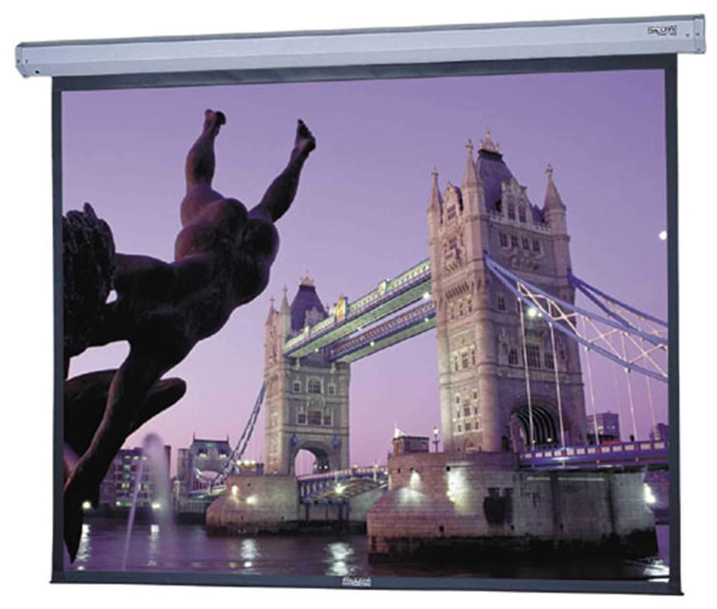 Dalite 100 Matte White Electric Video Screen - Solotech