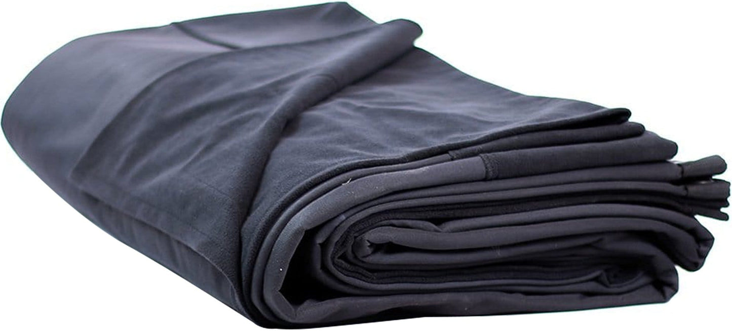 Solotech 16 oz Black Milano Velour 50 x 15 Drape - Solotech