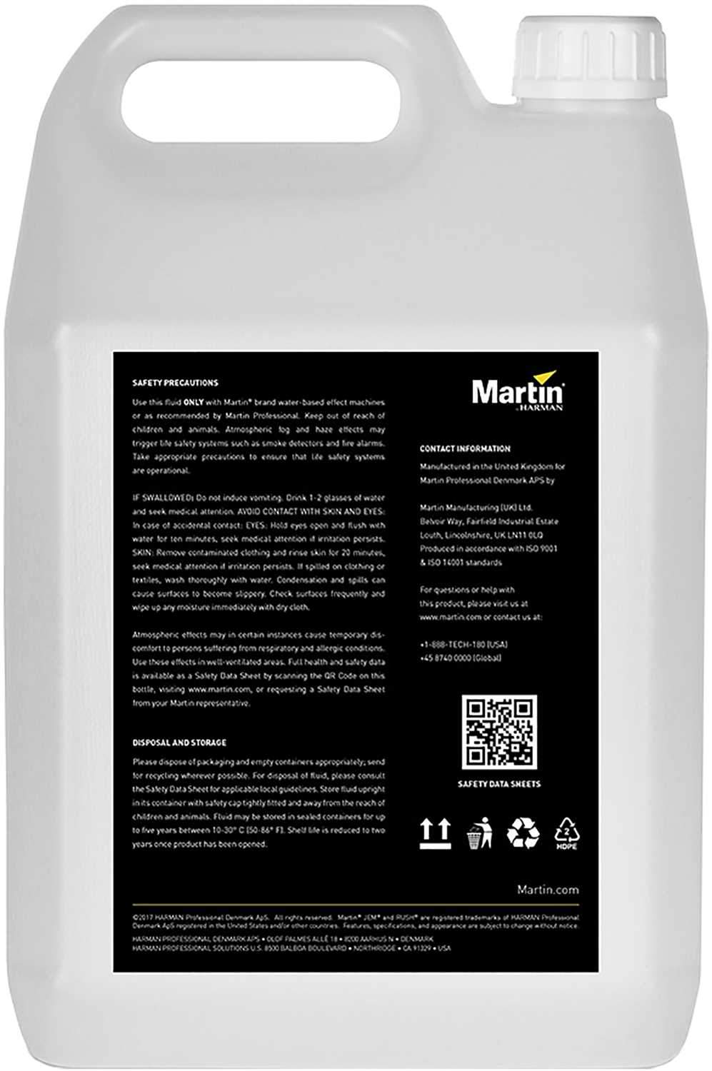 Martin JEM High Density Low-Fog Fluid 4x5L - Solotech