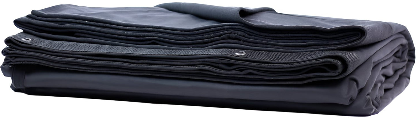 Solotech 16 oz Black Milano Velour 12 x 15 Drape - Solotech