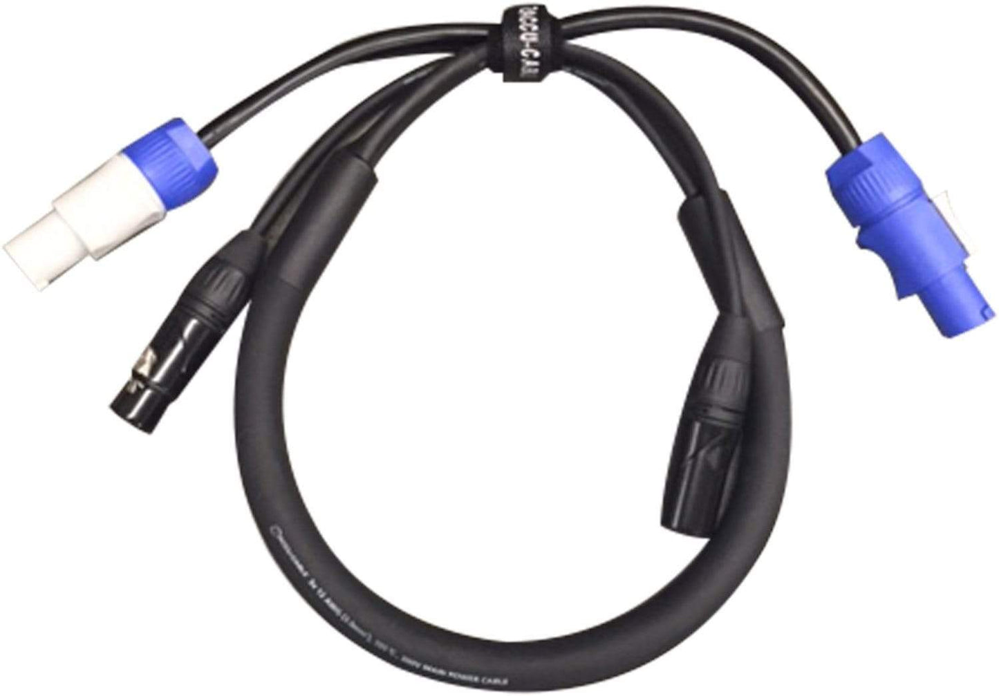 ADJ American DJ 3 Foot PowerCon 3-Pin DMX Combo Cable - Solotech