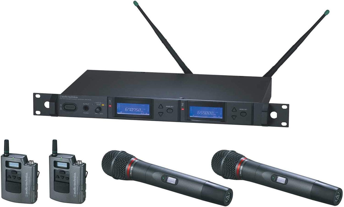 Audio Technica AEW-5414a Dual Wireless Mic System - Solotech