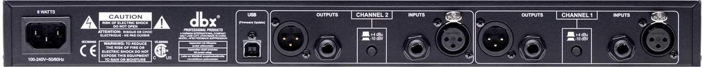 Dbx AFS2 Dual Channel Feedback Suppressor with LCD - Solotech