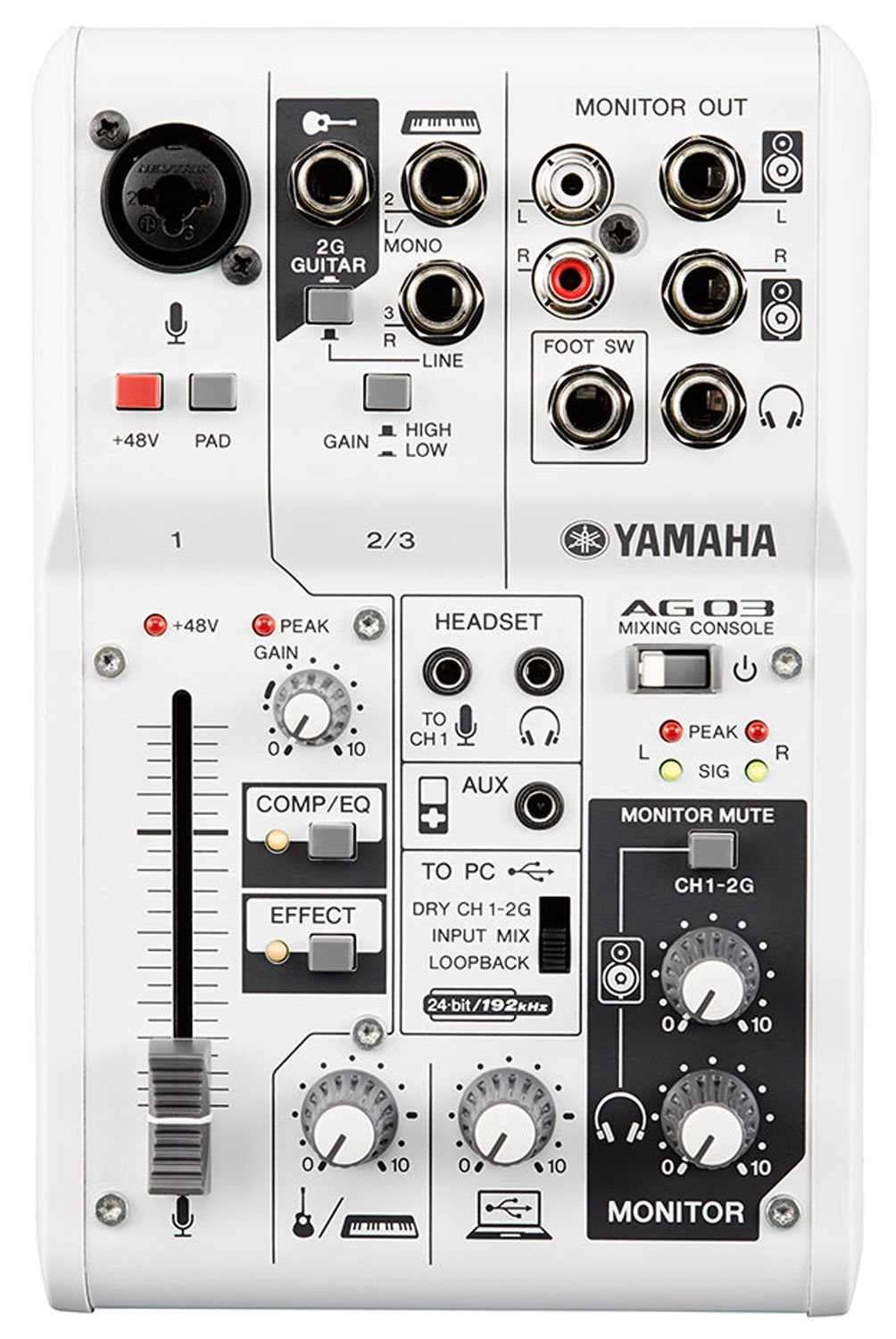Yamaha AG03 3-Channel USB Audio Interface & Mixer - Solotech