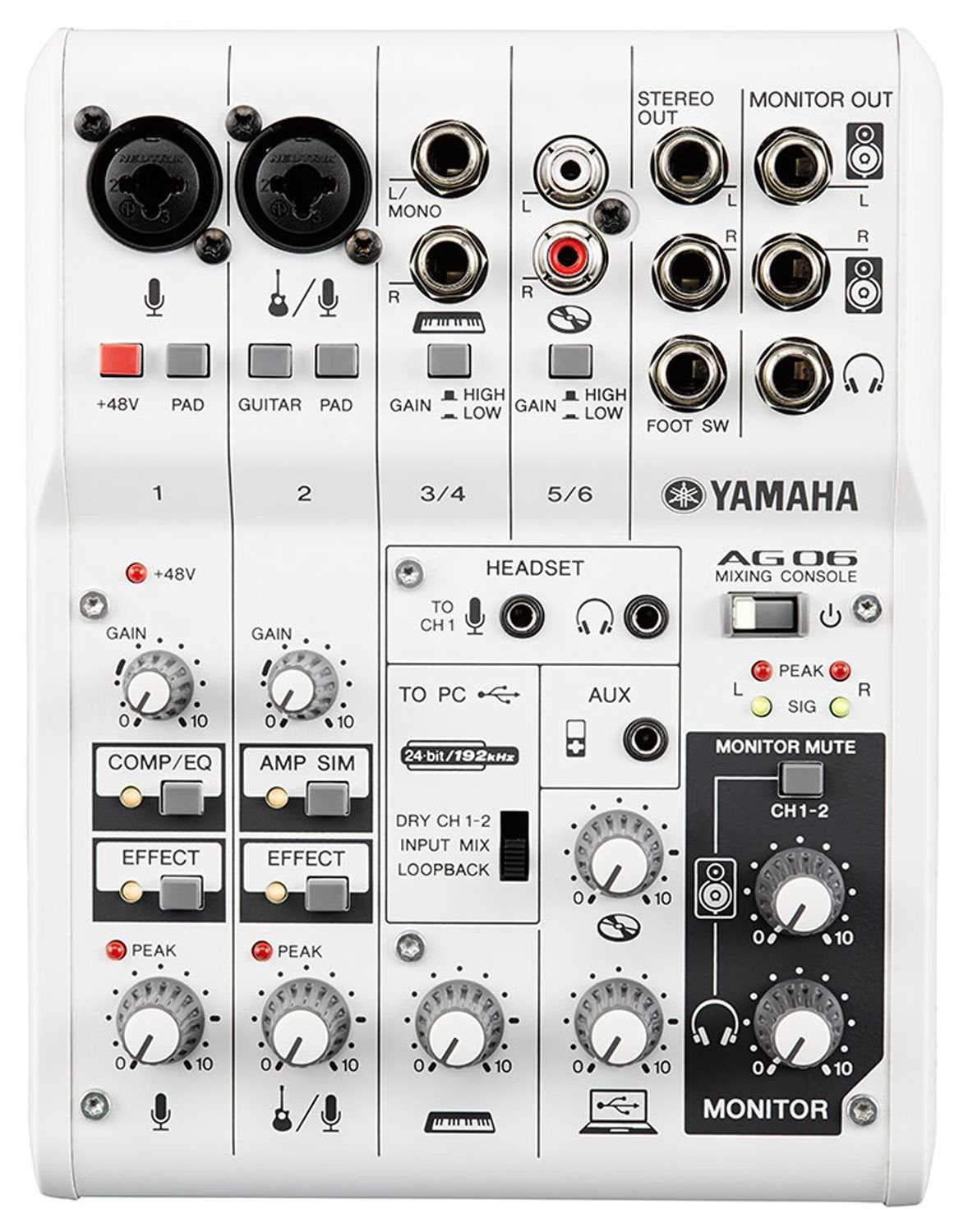 Yamaha AG06 6-Ch USB Audio Interface & Mixer - Solotech
