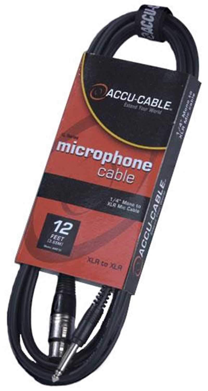 Accu-Cable AMC12 1/4 Mono To XLR Mic Cable - Solotech