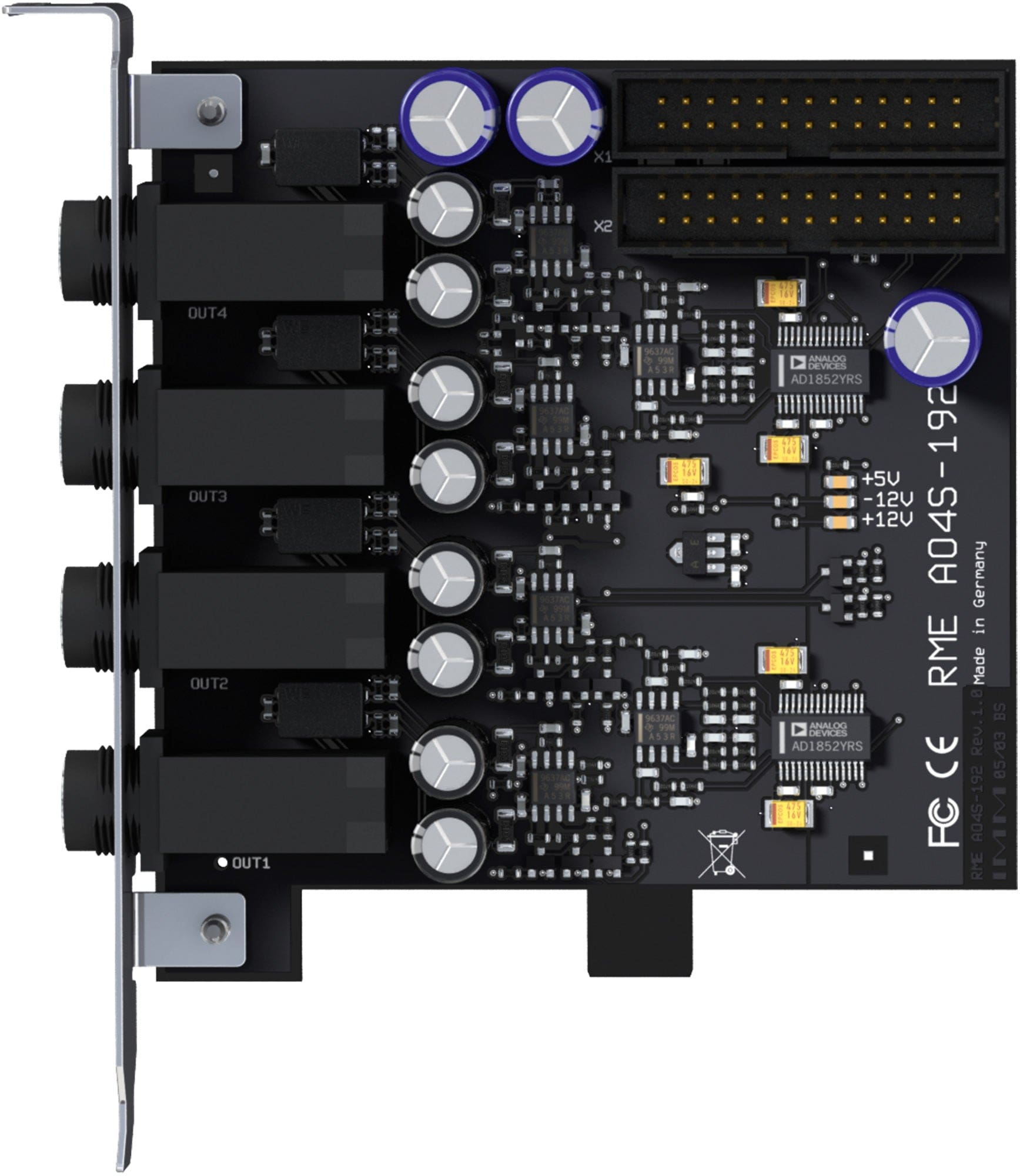 RME AO4S-192 AIO 4-Channel Analog Output Expansion Board for HDSPe