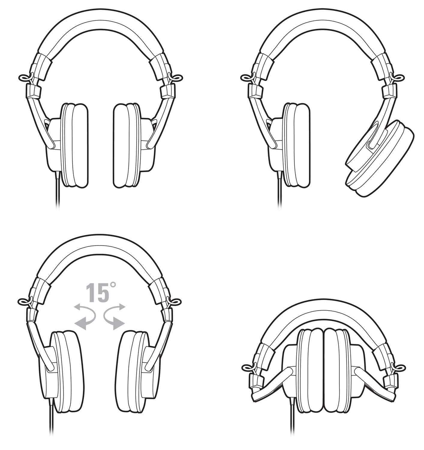 Audio Technica ATH-M30X Pro DJ Monitor Headphones - Solotech
