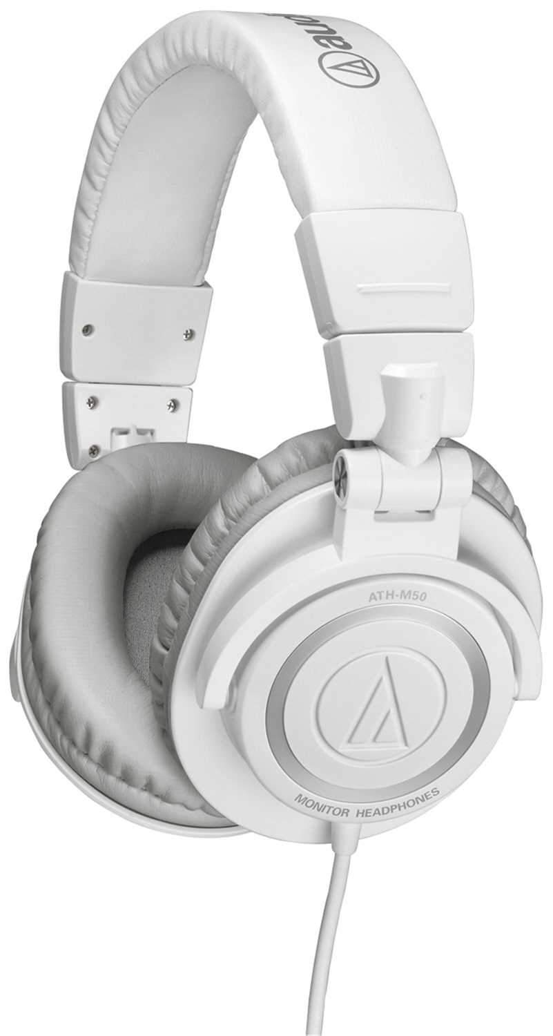 Audio Technica ATHM50WH Pro Dj Headphones - White - Solotech