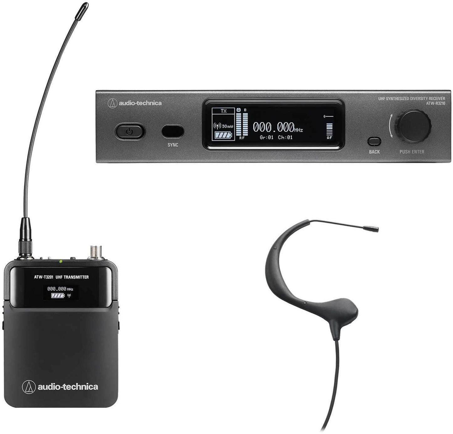 Audio Technica ATW-3211/893 3000 Wireless Headset - Solotech