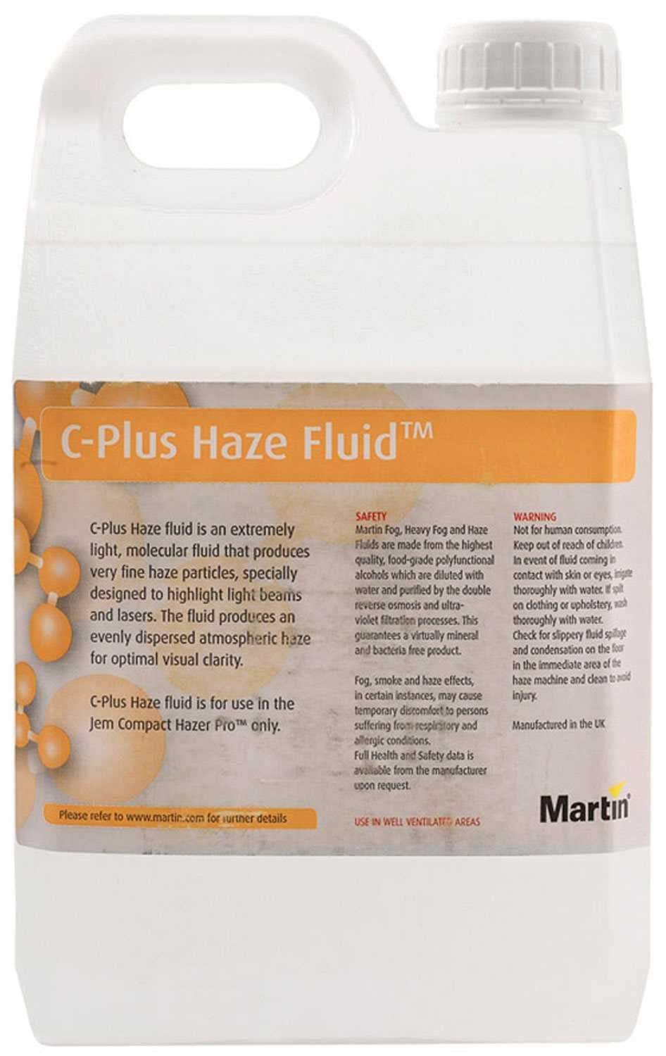 Martin Professional JEM C-Plus Haze Fluid 4x2.5L - Solotech