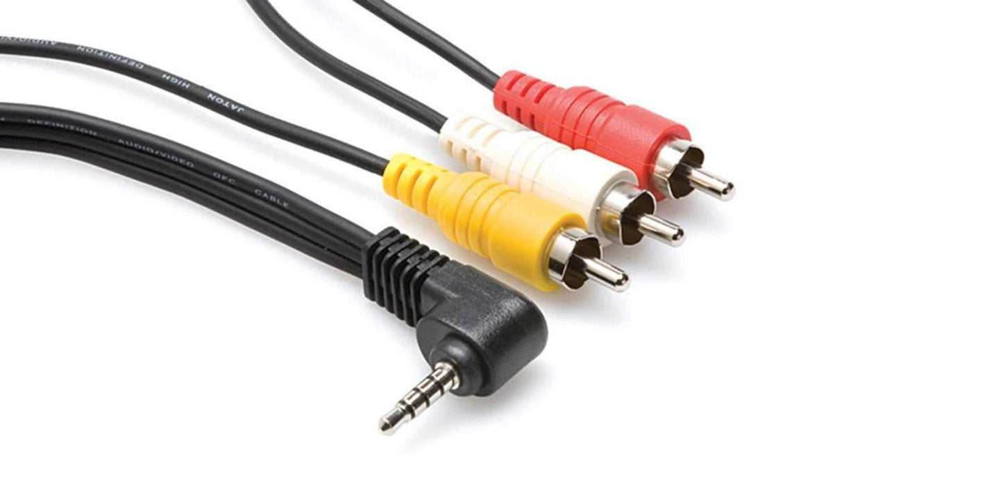 Hosa AV Breakout Cable 1/8 TRRS to Composite 10ft - Solotech