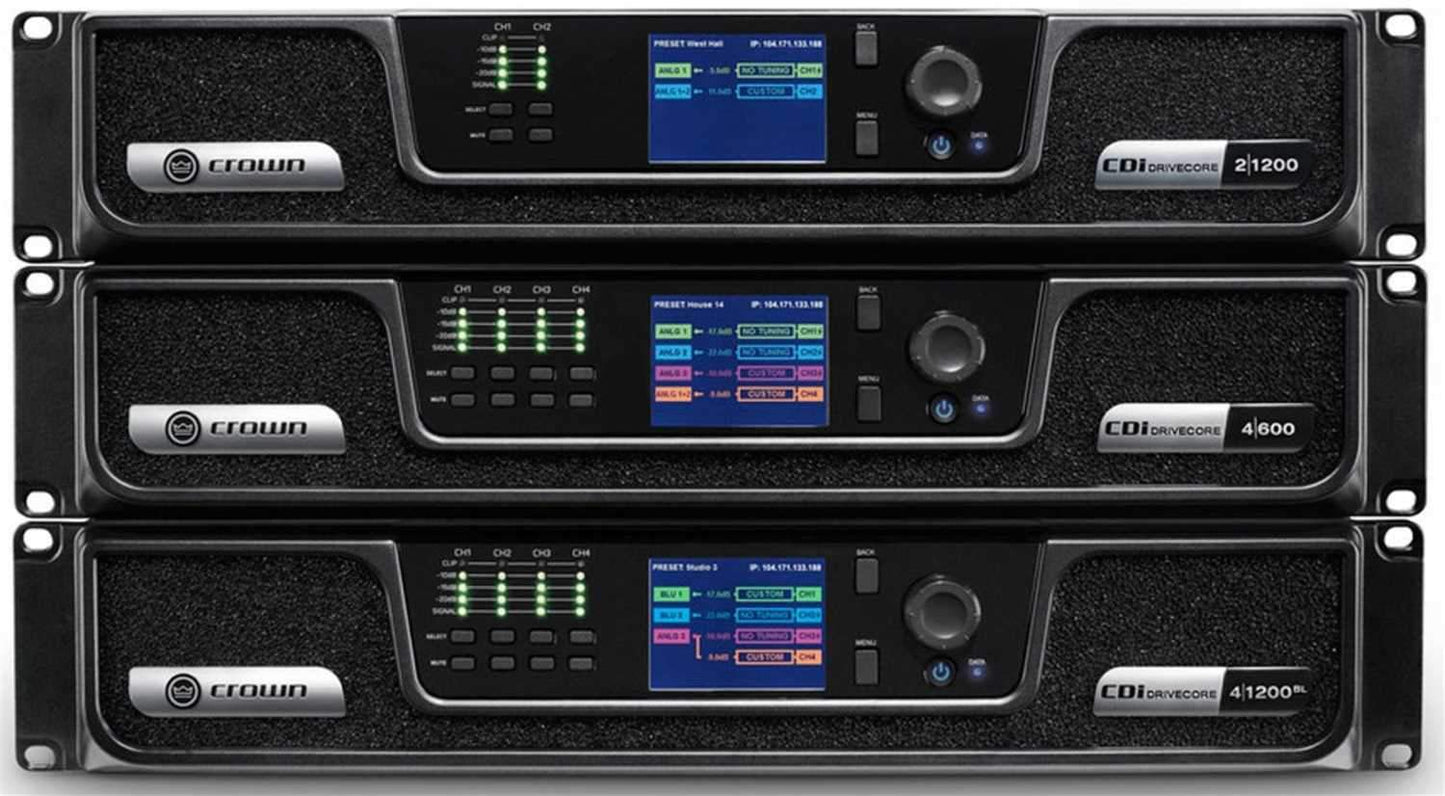 Crown CDi DriveCore 4-Channel 1200W Power Amplifier with BLU Link - Solotech