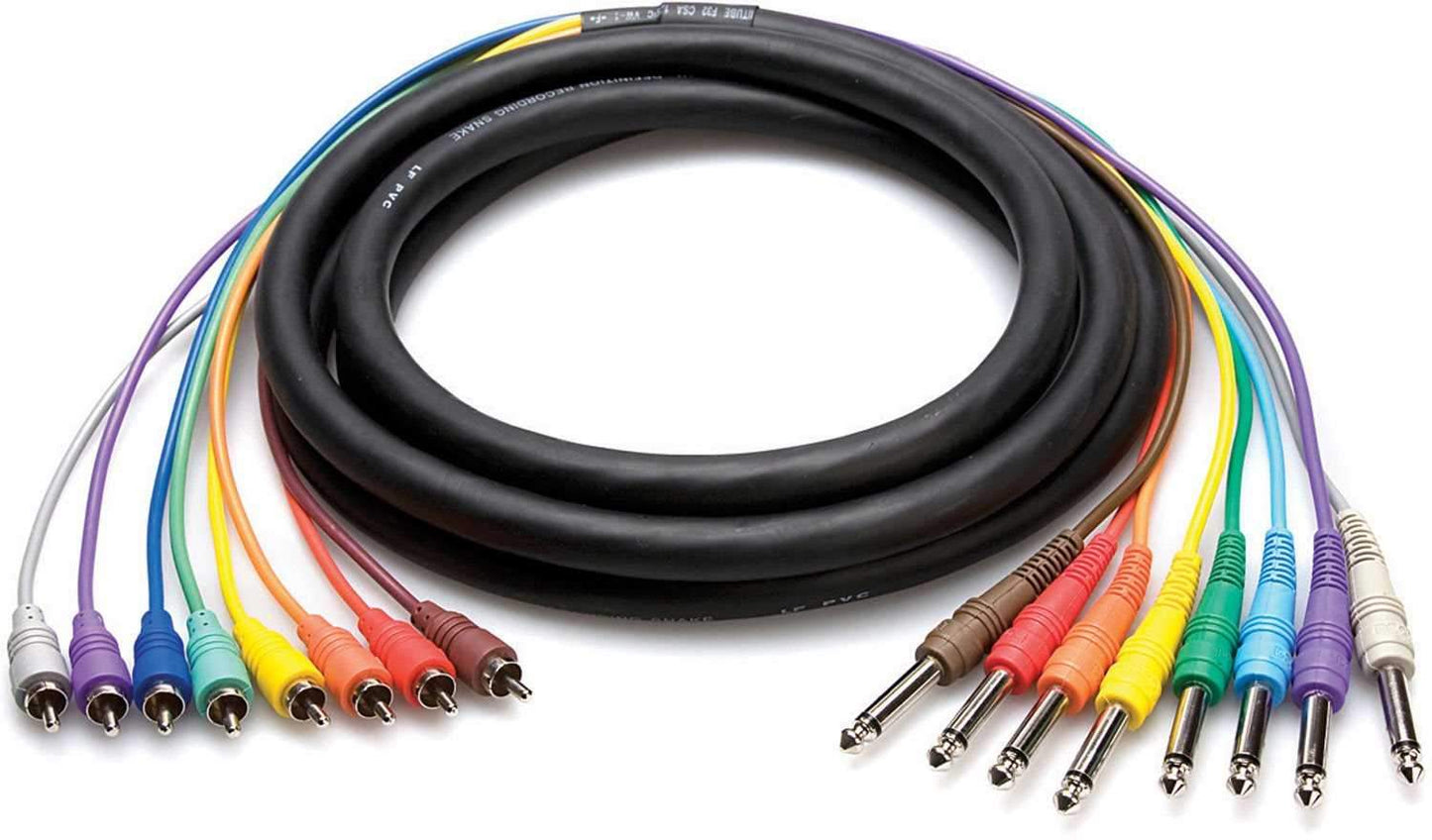 9.9 Ft 8-Ch Snake RCA (M) to 1/4 (M) Unbalanced - Solotech