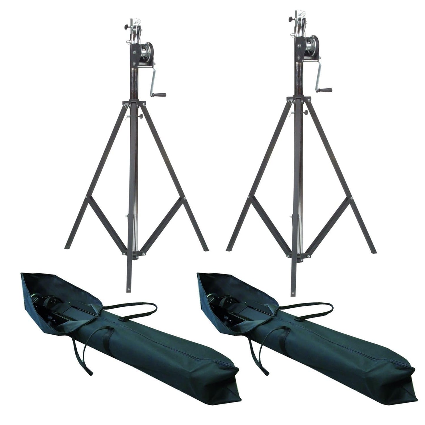 Pair Of ST-132 Stands Plus (2) Road Bags Pack - Solotech