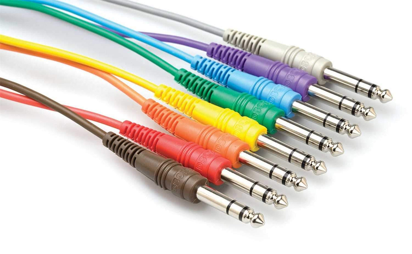 1.5 Ft Stereo PatchBay Cable Set 8 1/4 to 1/4 (M) - Solotech