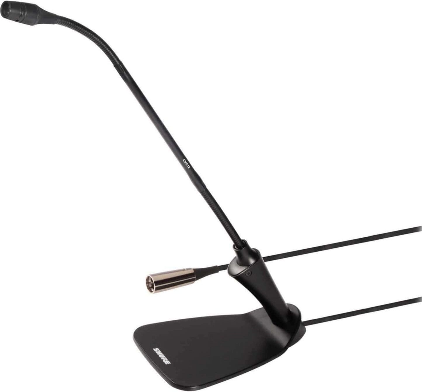 Shure CVG12D-B/C 12-Inch Gooseneck Mic Black with Base - Solotech