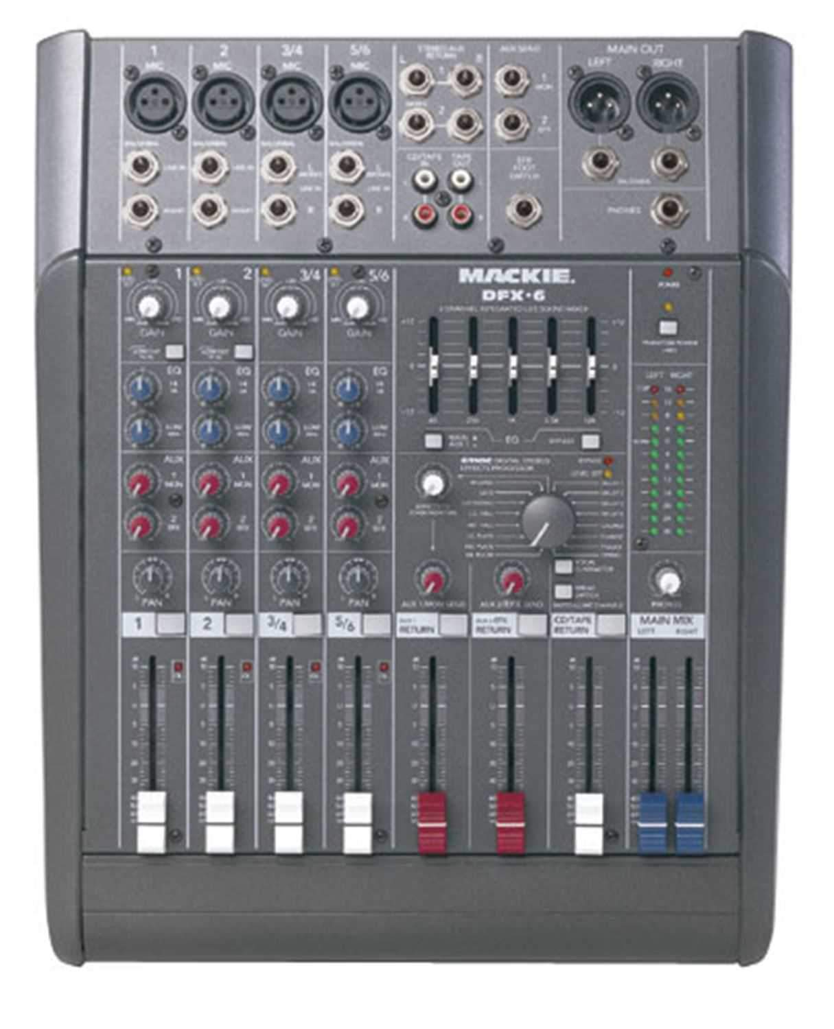 Mackie DFX6 6 X 2 Compact Pa/Recording Mixer - Solotech