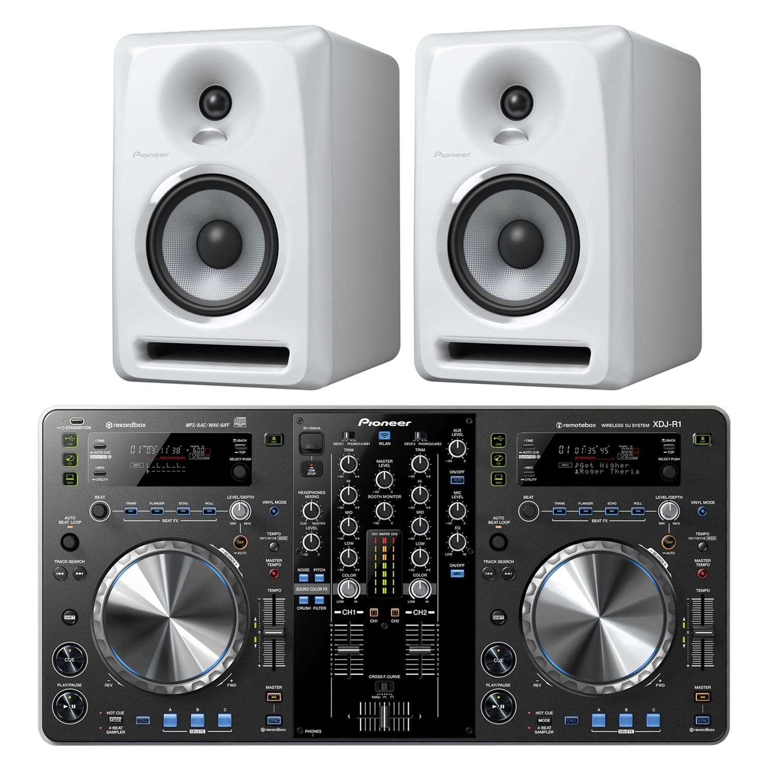 Pioneer DJ XDJ-R1 DJ Controller with Pair of S-DJ50XW | Solotech