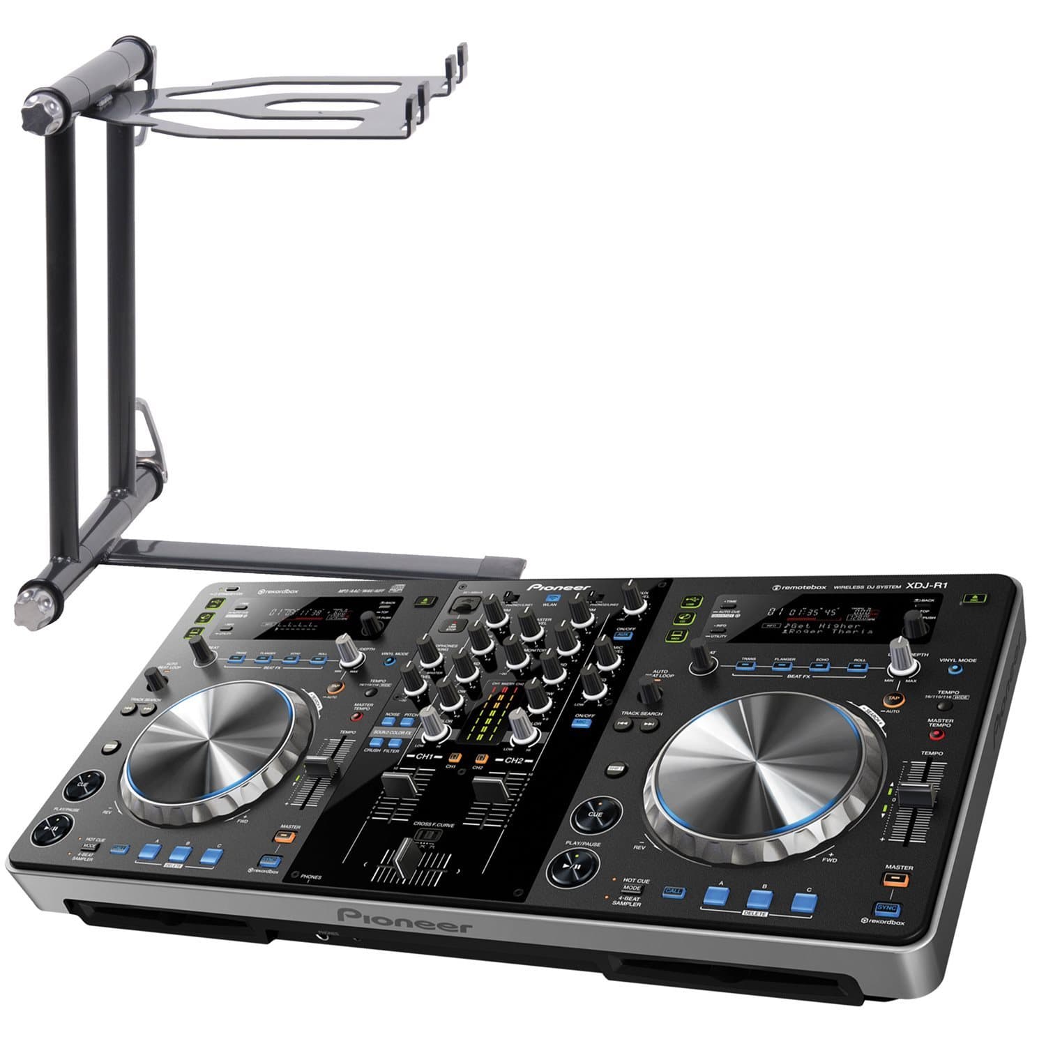 Pioneer DJ XDJR1 Wireless DJ System with Crane Laptop Stand | Solotech