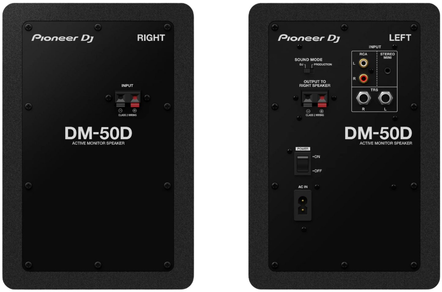 Pioneer DJ DM-50D 5-Inch Powered Studio Monitors (Pair) - PSSL ProSound and Stage Lighting