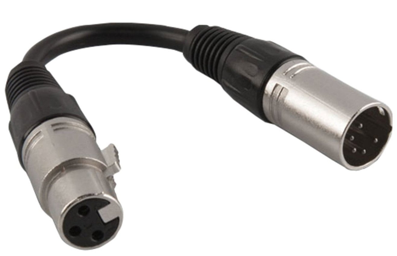 Chauvet 3-Pin Female to 5-Pin Male Adaptor - ProSound and Stage Lighting