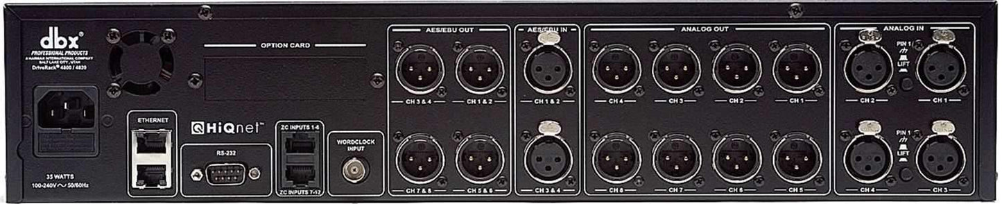 Dbx 4800 4In/8Out 2U Driverack with Zoningfeatures - ProSound and Stage Lighting