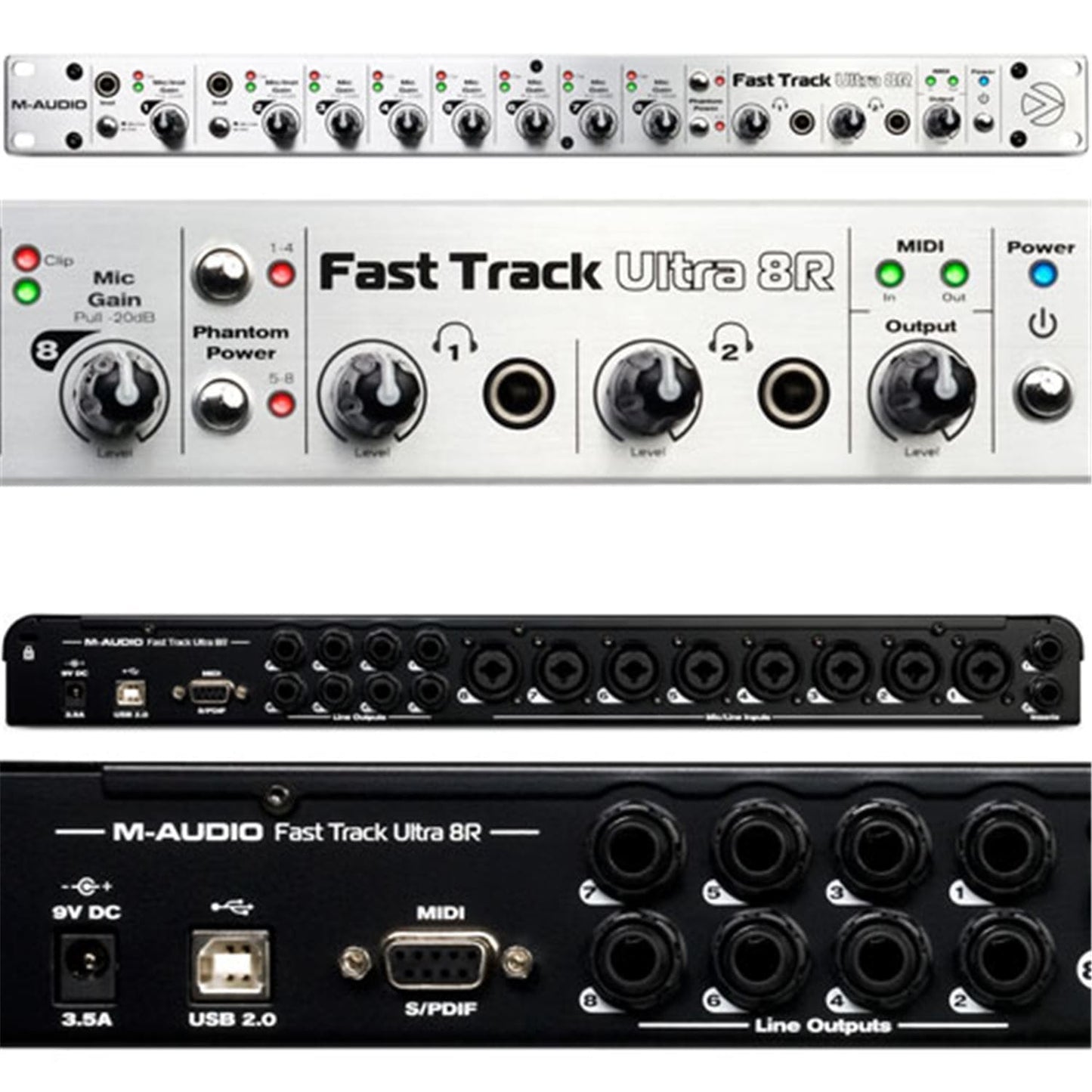 Avid FASTTRACKULTRA-8R USB Audio/Midi Interface - ProSound and Stage Lighting