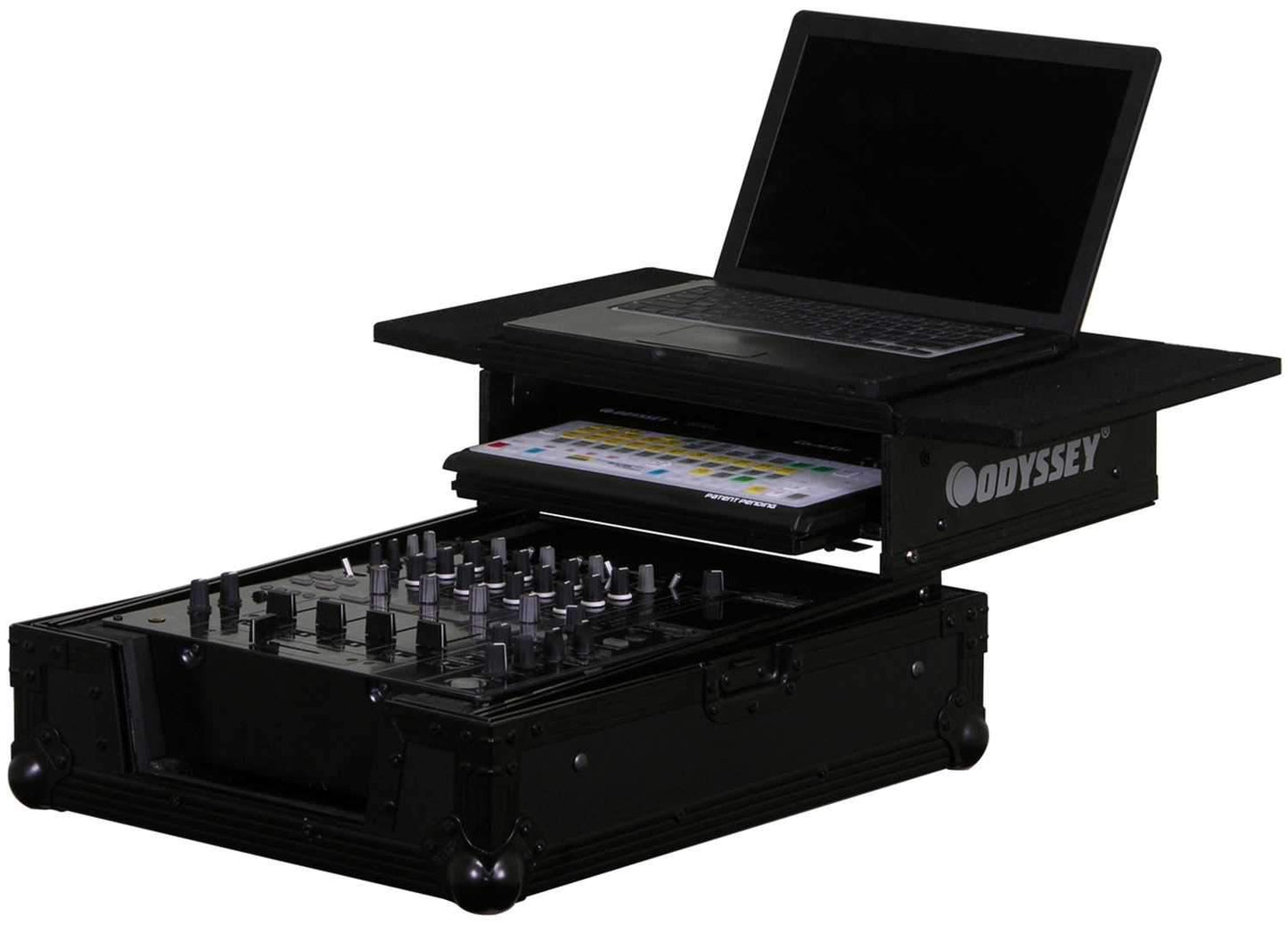 Odyssey FFXGS12MIXBL Fx 12In Mixer Led Glide Cas - ProSound and Stage Lighting