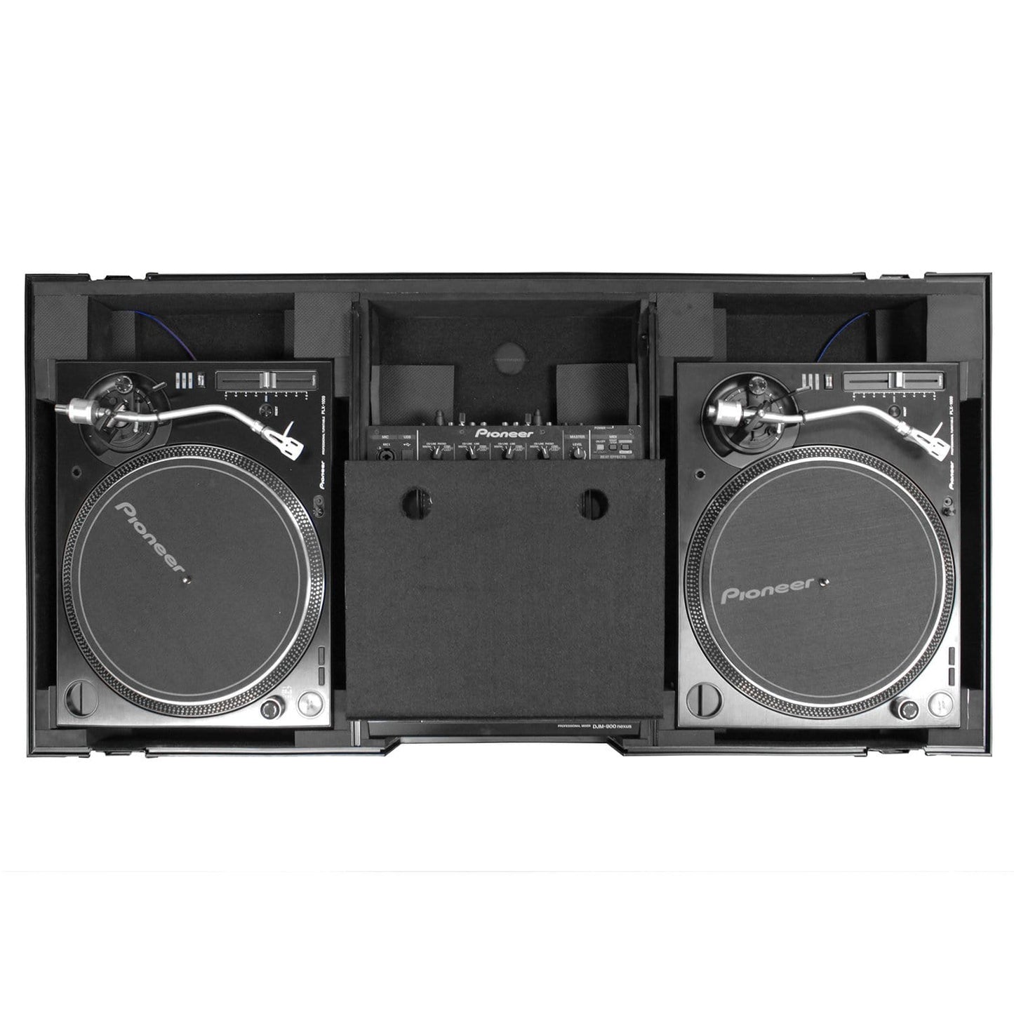 Odyssey FFXGSLBM12WBL Flight FX Glide DJ Coffin for 12" Mixer - PSSL ProSound and Stage Lighting