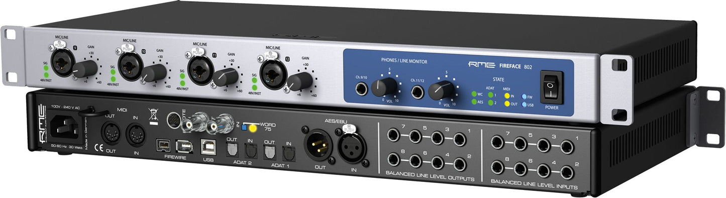 RME Fireface 802 24 60-Channel USB 2.0 or FW Audio Interface - PSSL ProSound and Stage Lighting