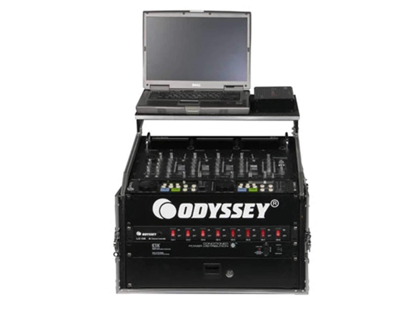 Odyssey FRGS804 8U x 4U Combo Glide Amp Rack Case with Tray - ProSound and Stage Lighting