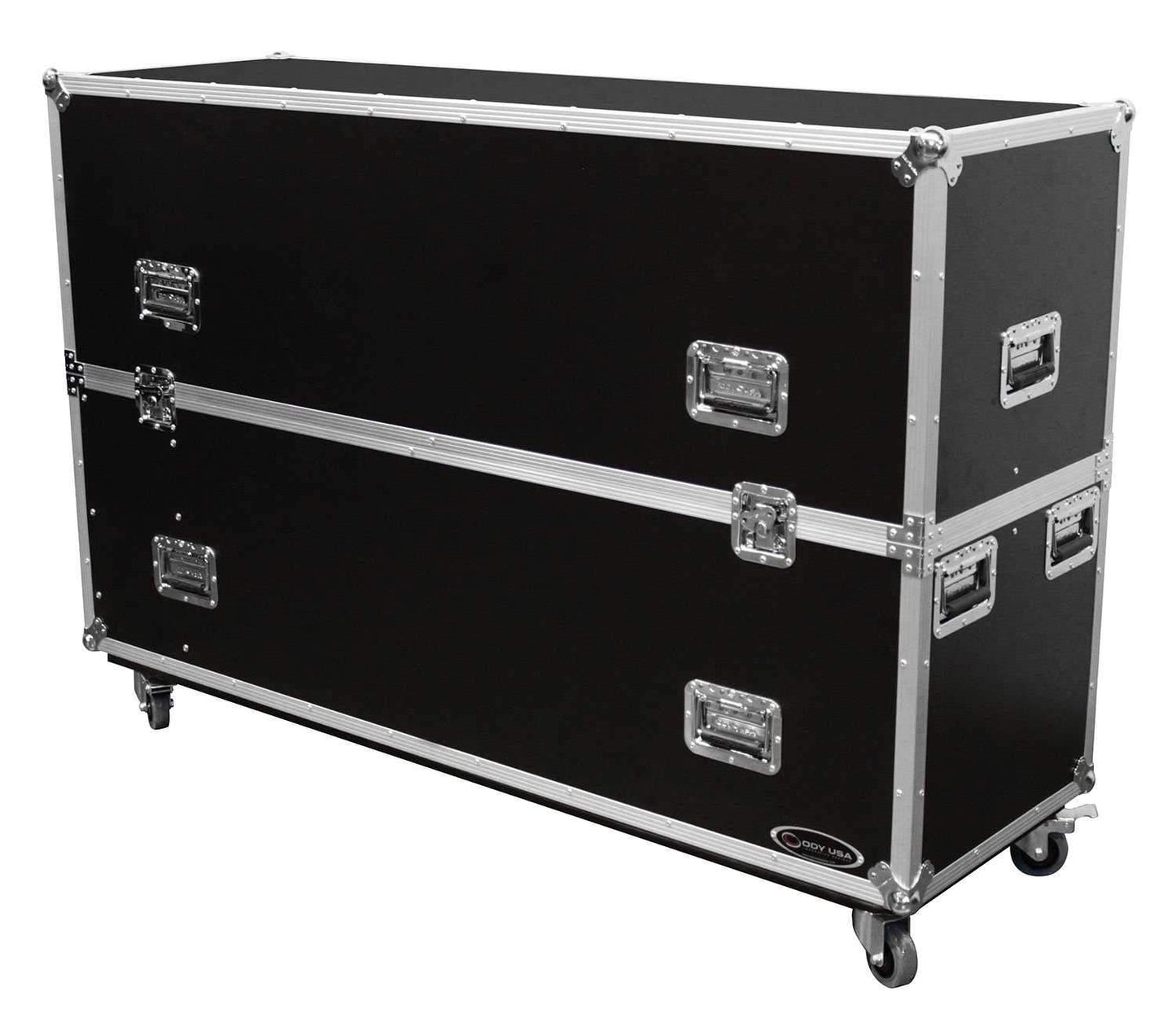 Odyssey FZ2FSM60W Dual 60In Monitor Case w Wheel - ProSound and Stage Lighting