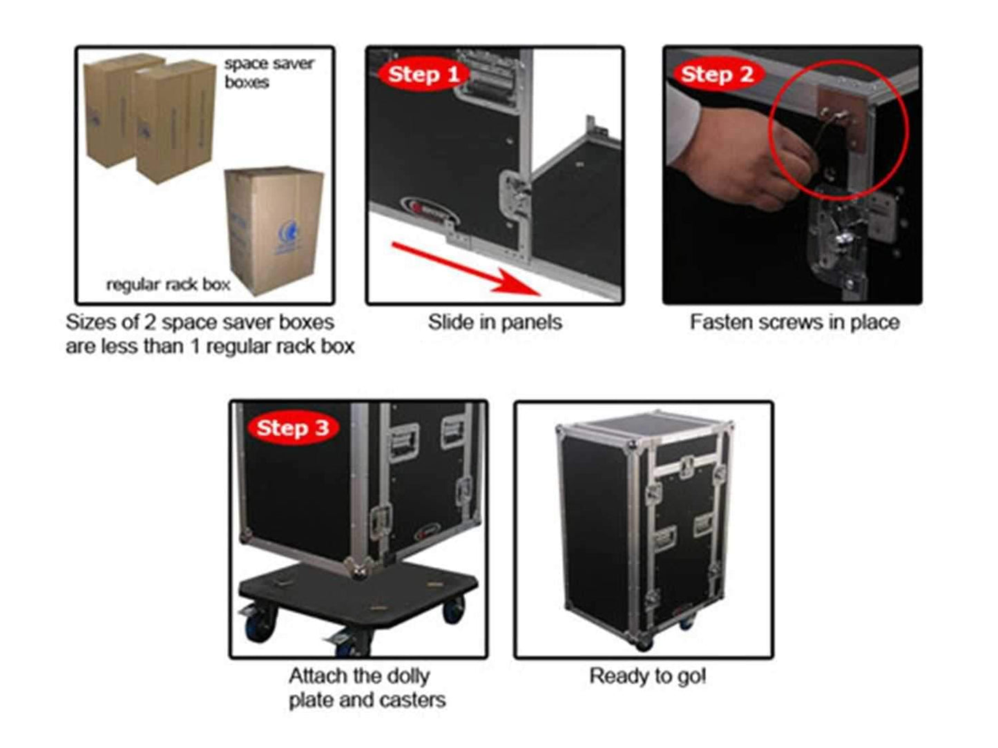 Odyssey FZSRPAR12W Space Saver AMP Rack - ProSound and Stage Lighting