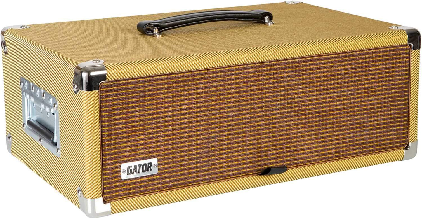 Gator Vintage Amp Vibe Rack Case - 3U Tweed - ProSound and Stage Lighting