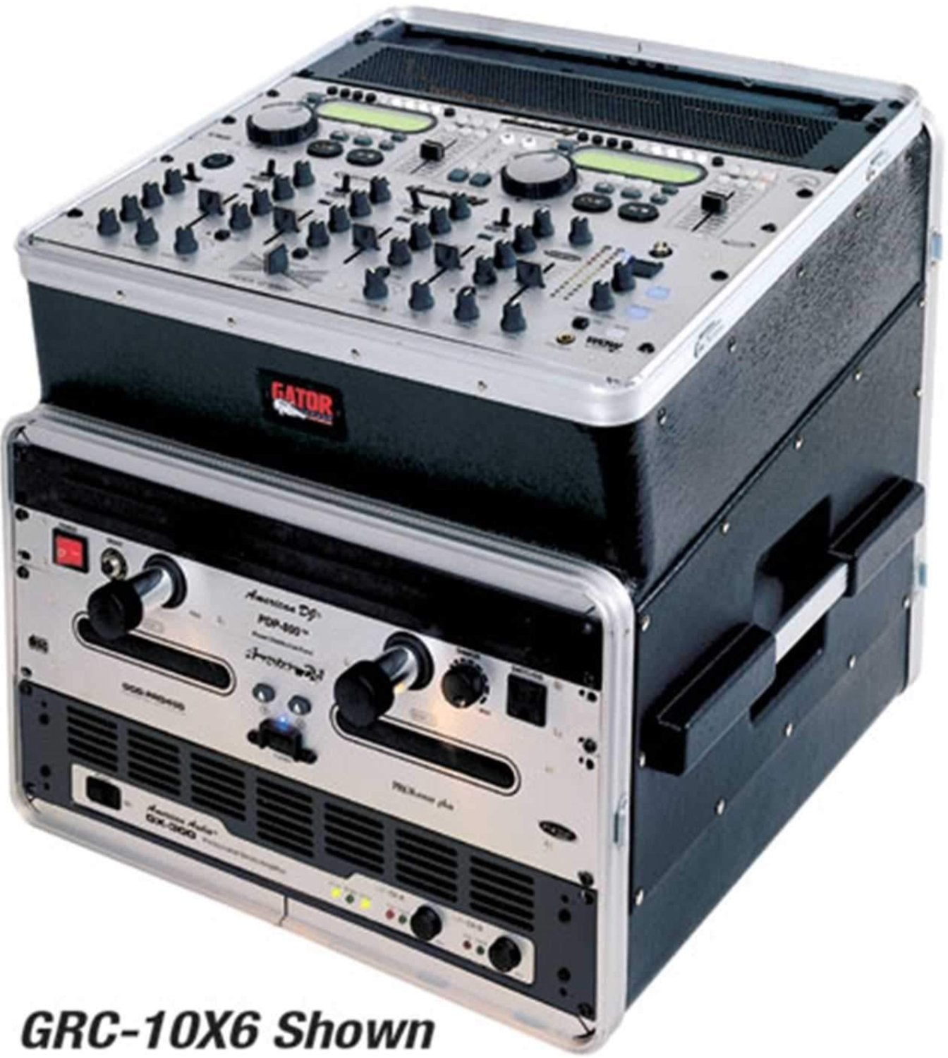 Gator GRC-10X4 Slant-Top 10 Space Top 4 Space Bottom Rack Case - ProSound and Stage Lighting