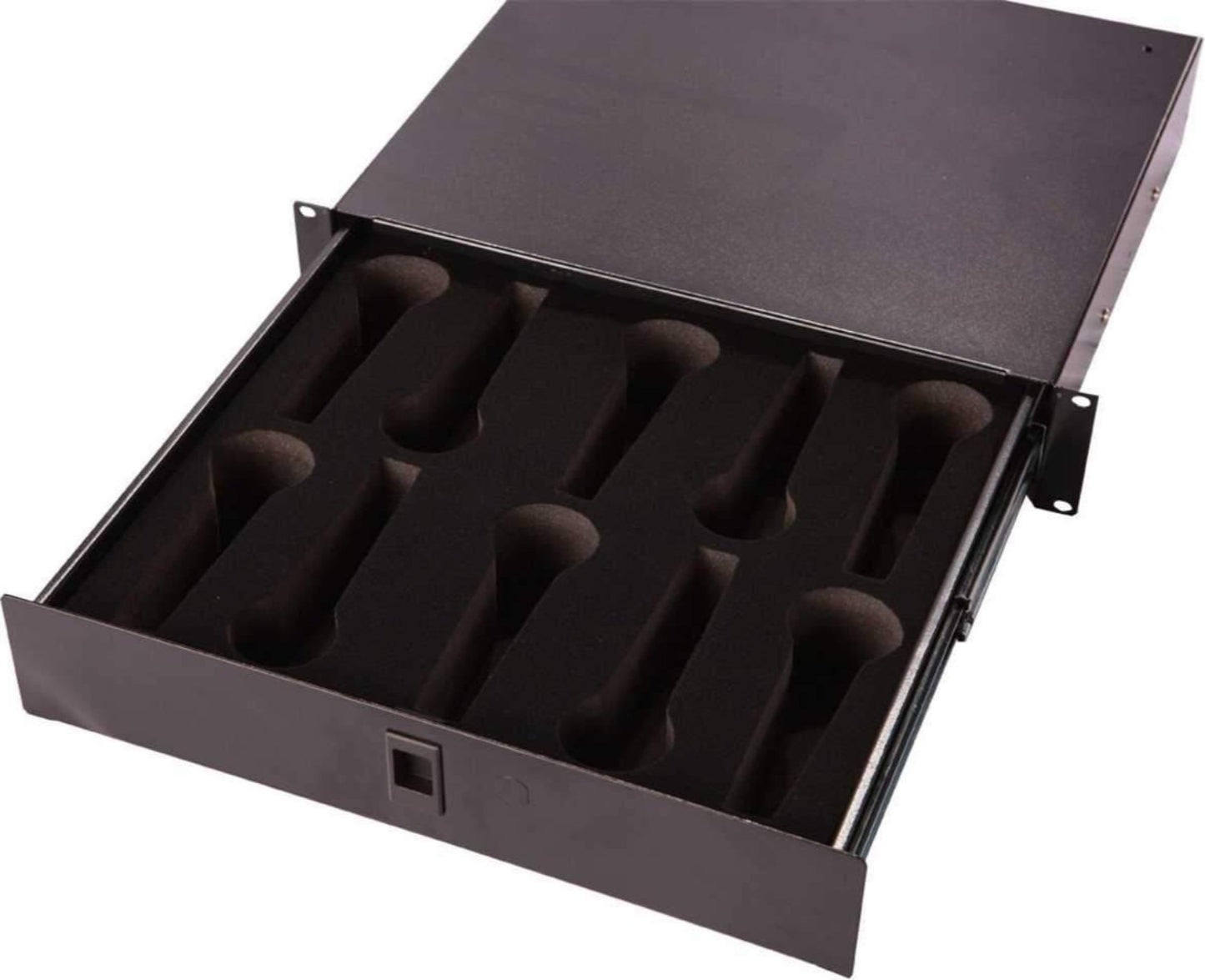 Gator GRW-DRWMIC10 Microphone Rack Drawer 2U - ProSound and Stage Lighting