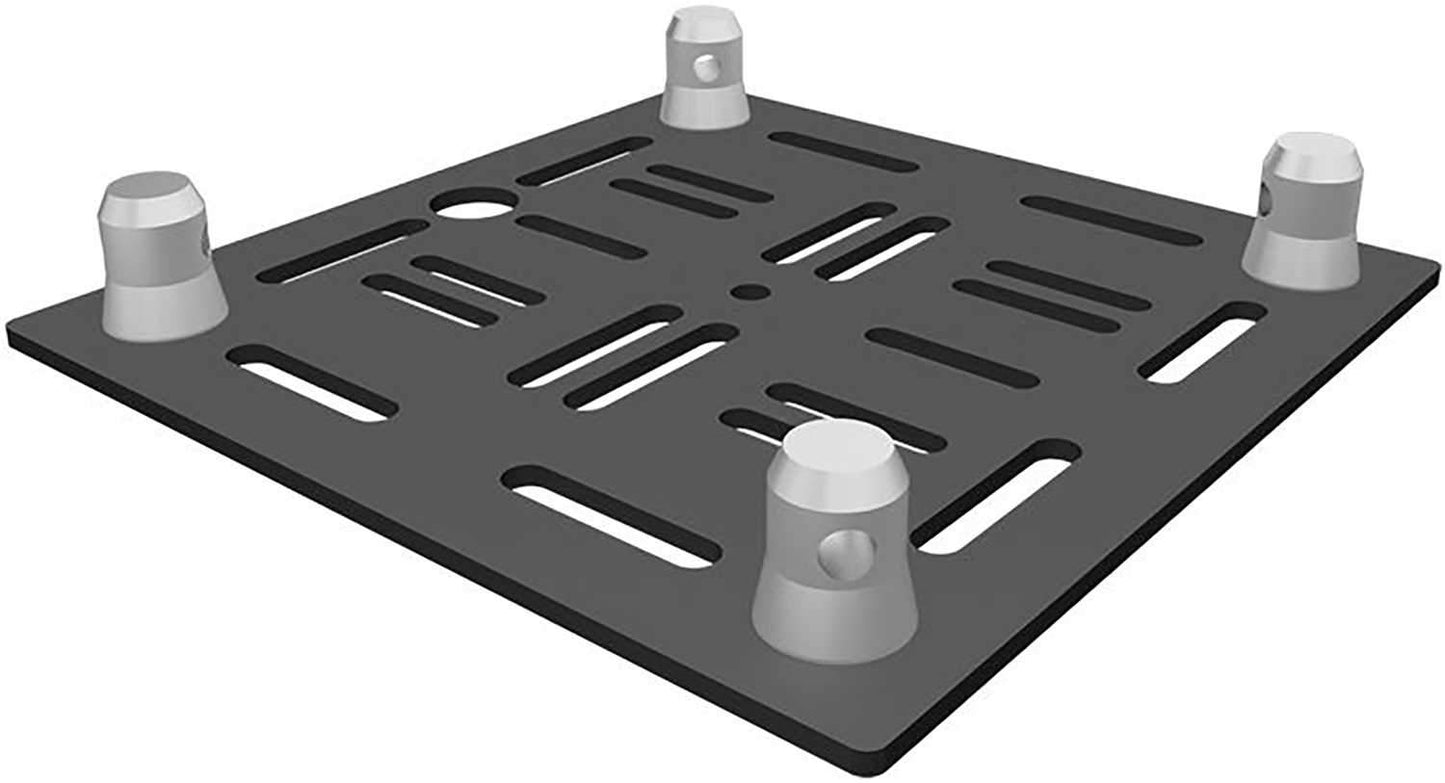 Global Truss GT-MH-BASE-BLK F34 12x12 Multi Hole Black Aluminum Base Plate - ProSound and Stage Lighting
